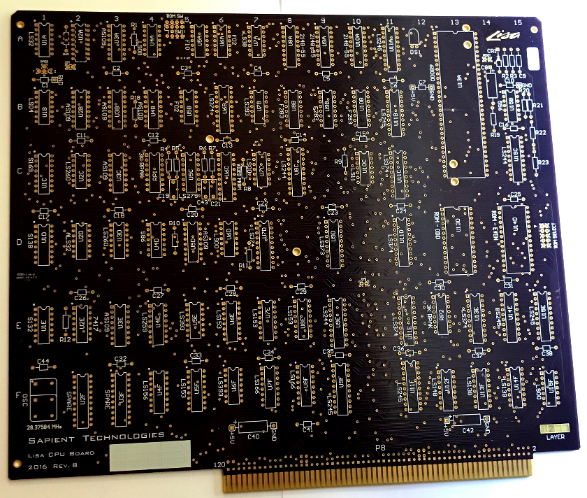 Sapient Technologies Lisa CPU PCB Rev B, 2016